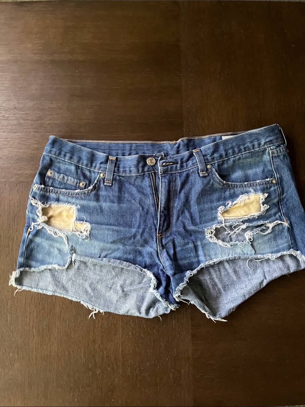 Rag and bone Blue Distressed Denim Women’s Shorts - Picture 4 of 5